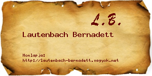 Lautenbach Bernadett névjegykártya